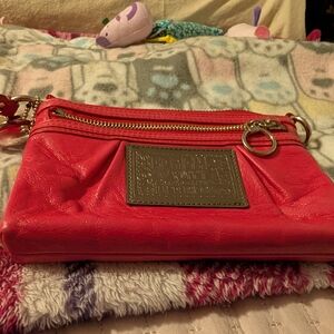 Coach Pink Poppy Wristlet
